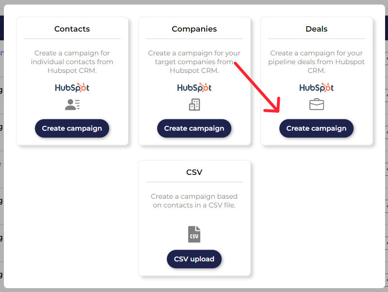 Create Deals campaign