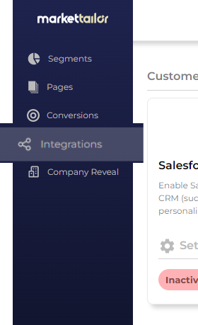 Navigate to integrations