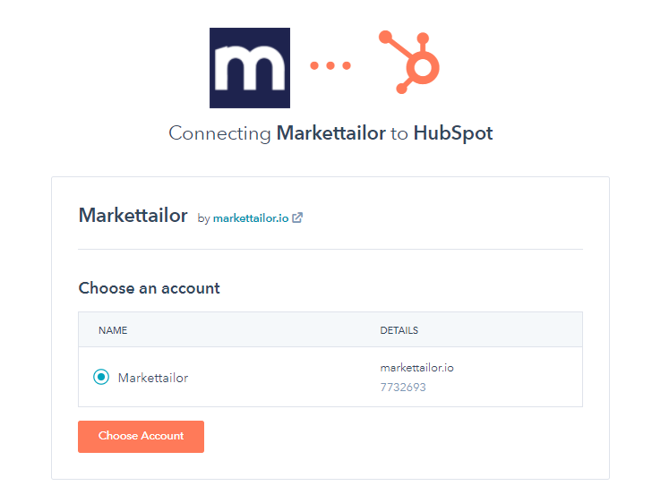 Integrate Hubspot with Markettailor