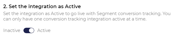 Set integration as Active